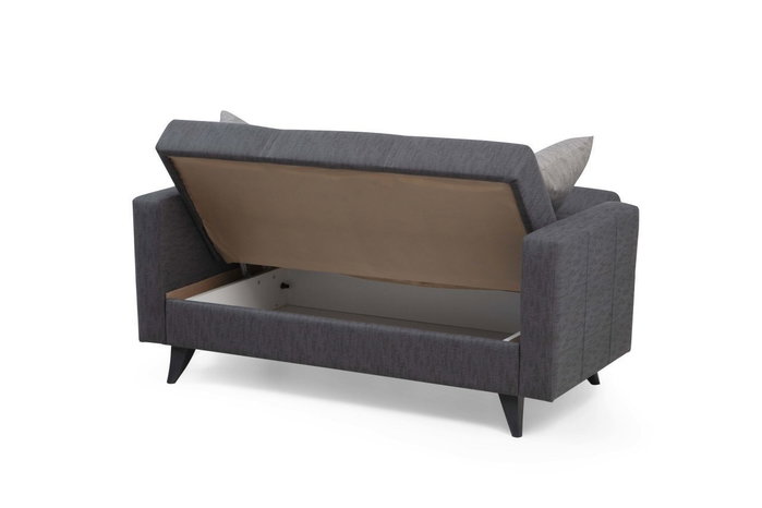 Atelier Del Sofa Polya - Sofá cama de 2 plazas Gris oscuro Atelier Del Sofa Polya - Sofá cama de 2 plazas Gris oscuro